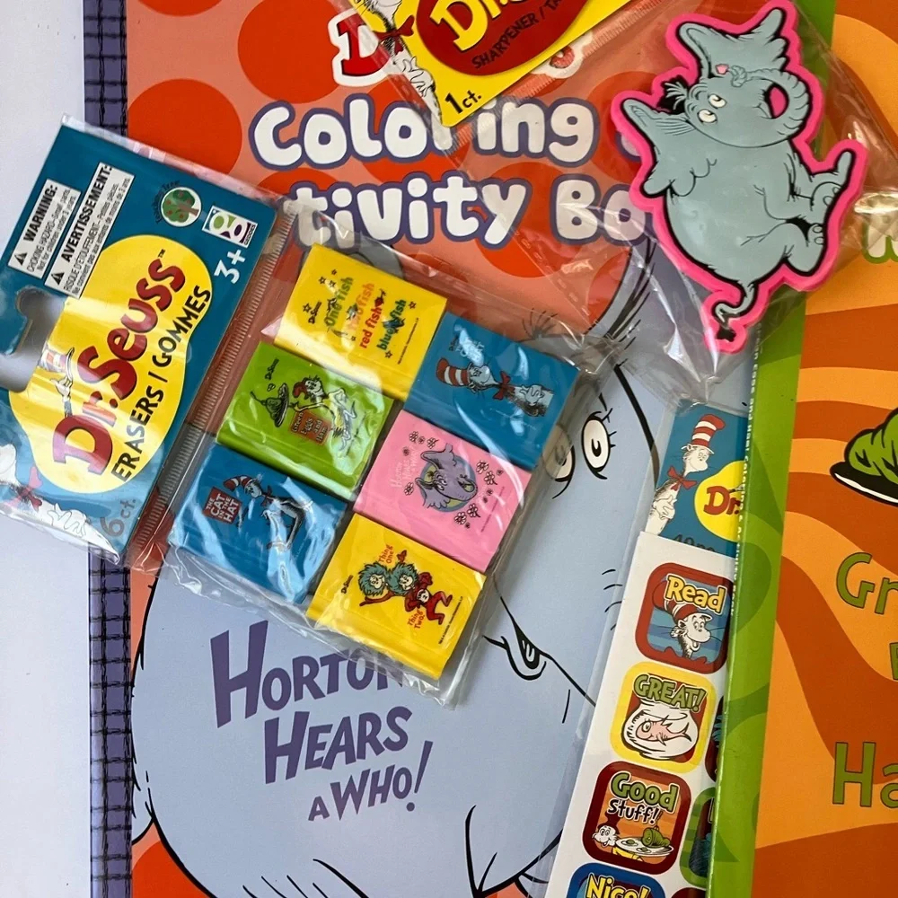 Dr. Seuss Coloring Books/Stickers and more….